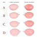Wingslove Adhesive Bra Reusable Strapless Self Silicone Push-up Invisible Sticky Bras for Backless Dress (Nude,D)
