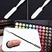 2 Pack Professional Makeup Palette, 2 Types Pro Lady Stainless Steel Cosmetic Artist Spatula with Spatula Tool for Mixing Foundation by ACKLLR, Silver