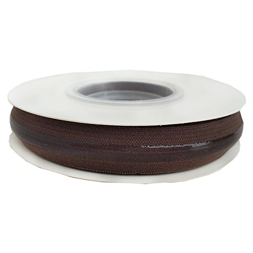 Silicone Elastic Tape 5/8' Width for Garment Accessory & Hairbow Brown 5 Yards per Roll