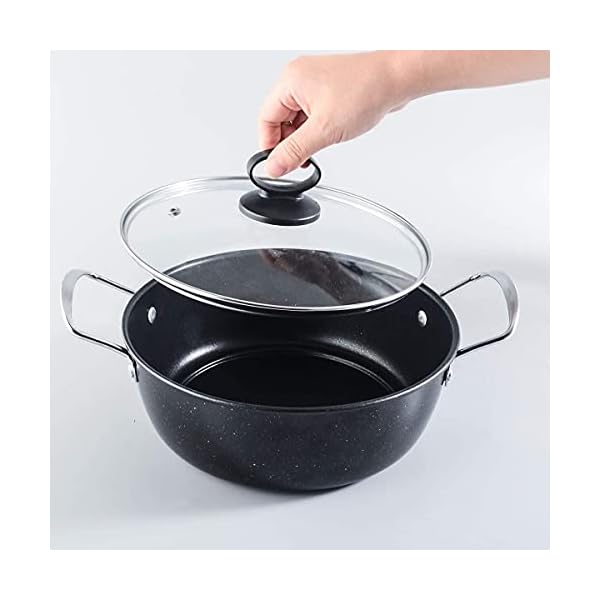 YIJIA-Cooking-Pot-Stock-Pots-Casserole-Dish-Non-Stick-Cookware-Large-Soup-Pan-with-Glass-Lid-9-inch-23cm YIJIA Cooking Pot Stock Pots Casserole Dish Non Stick Cookware Large Soup Pan with Glass Lid 9 inch (23cm)