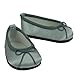 18 Inch Doll Dress Shoes| Purple Shoes, Silver Shoes, 2 Pair Set Fits 18 Inch American Girl Dolls |Dress Satin Slip on Doll Shoes, 1 Lavender 1 Pr. Silver Dressy Doll Shoes