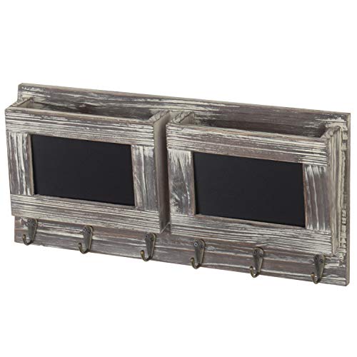 3 MyGift+2+Slot+Rustic+Wall+Mounted+Chalkboard