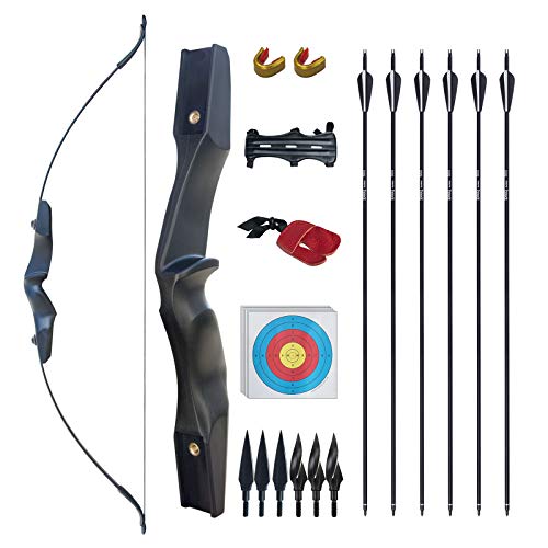 D&Q Hunting Bow and Arrow Set Archery Set Takedown Recurve Bow Right