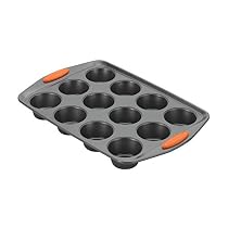 Rachael Ray Oven Lovin' Non-Stick 12-Cup Muffin and Cupcake Pan, Orange