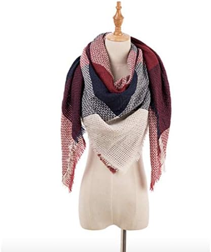 Women's Plaid Scarf Blanket Wrap Warm Tartan Checked Shawl Tartan Scarves Pashmina Cape