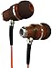 Symphonized NRG 3.0 Earbuds Headphones, Wood in-Ear Noise-isolating Earphones, Balanced Bass Driven Sound with Mic & Volume Control (Fiery Orange & Hazy Gray) primary