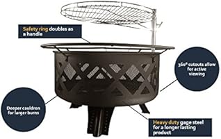 Catalina Creations Crossfire Fire Pit With Quick Removable Grill