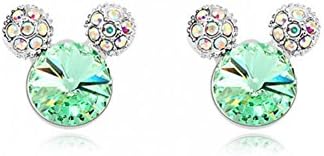 HOTLOVE Korean Version Of The New Retro Luxury Fashion Diamond Crystal Earrings Earrings Small Sweet Innocence -- Mickey