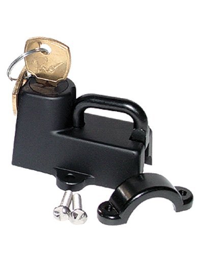 Universal Motorcycle Helmet Lock for Harley Davidson Sportster XL 1200 883 X48 Dyna Softail ATV Honda Yamaha Suzuki Harley Kawasaki Cruisers fits 7/8"(22mm) Bar (Black)
