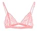URBAN K Womens Semi Sheer Lace Sexy Bralette