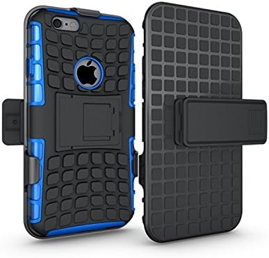Neotter Iphone 6 Case, Shock Proof Triple-layer Hybrid Defender Series Cover Case with Belt Clip Holster for Apple Iphone 6 (4.7 Inch) - Blue