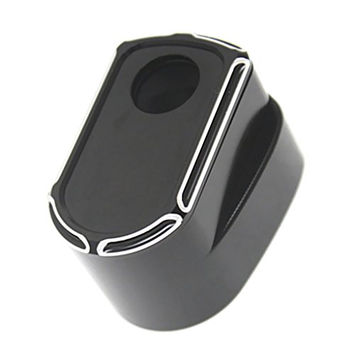 MagiDeal Black CNC Billet Aluminum Deep Cut Ignition Switch Cover for Harley Touring Glide Street 2014-2017
