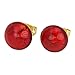 Venice Murano Glass Earrings With Lampworked Beads - Red Round Studs - Handmade Blown Glass