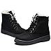 CIOR Fantiny Women's Snow Boots Winter Warm Suede Lace up Snearkers Fashion Flat Platform Shoes,NX01,Black,42
