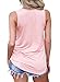 FARYSAYS Women's Summer Sleeveless V Neck Lace Up Criss Cross Cami Tank Tops,Pink,(US 8-10)M