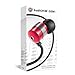 GOgroove Earbud Headphones with Deep Bass & Comfortable Ear Gel Tips (Red) - In Ear Earphones Featuring Noise Isolating Design, Durable Alloy Driver Housing, & Ergonomic Angled Stay-In Fit