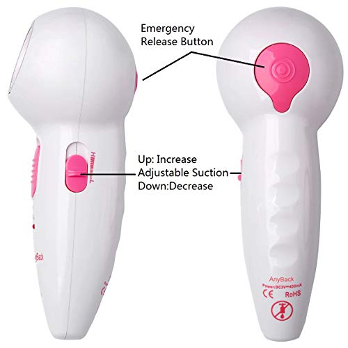 Electric Breast Enhancement Enlargement Massagers Liposuction Vacuum Cup Massage Tools, Chest Gain Cupping with AB C 2 Cups for Women AnyBack