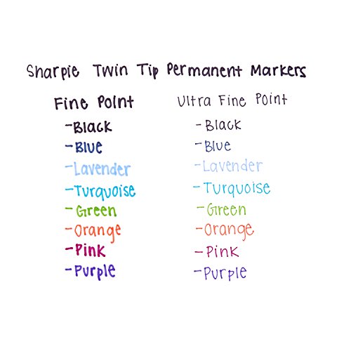 Sharpie Twin Tip Markers, Black - Image 4