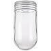 Sunlite 04902-SU Vaporproof Industrial Jar Fixture, Wall Mount, Medium Base Socket (E26), 150W Max, 120 Volt, Outdoor, UL Listed, Clear Glass Jar, Metallic Finish