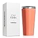 Corkcicle Tumbler-Classic Collection-Triple Insulated Stainless Steel Travel Mug, 16 oz, Gloss Peach Echo