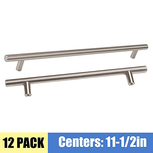 12 Pack Drawer Handles Replacement 11 1 2 Hole Centers Satin