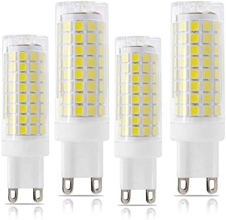 G9 LED Bulbs, 7W LED G9 Light Bulb, 75W Halogen Bulb Equivalent, G9 Bulbs Dimmable,730LM, AC120V, G9 Bi pin Base Bulb for Home Lighting,4-Pack (6000k White)