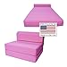 D&D Futon Furniture Pink Sleeper Chair Folding Foam Bed Sized 6