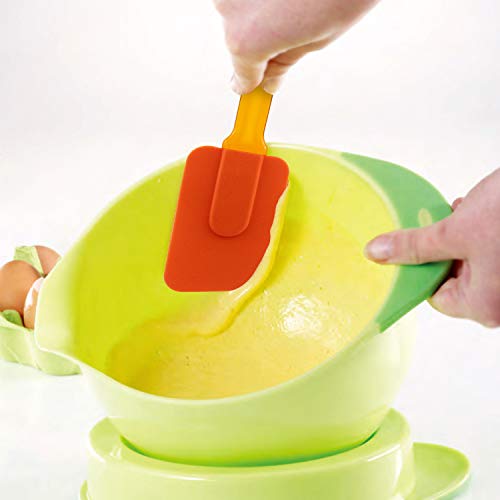 image for Bekith 5 Pack 12 Inch Silicone Spatulas, Dishwasher Safe, Soft and Fle