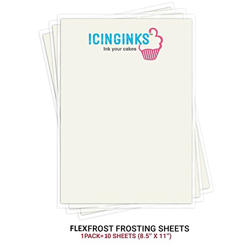 Icinginks Exclusive Cake Printer Package - Cake Wireless Image Printer, 10 Flexible Frosting Sheets, 100 Wafer Papers & Set of 5 Cake Ink Cartridges