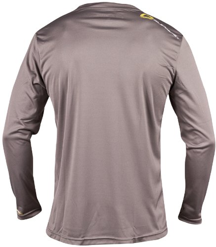 SUPreme Men's UV Shield - Long Sleeve Rash Guard Top, Smoke, Small - Standup Paddleboarding, Swimming, & Water Sports