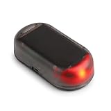 Onmi Solar Power Dummy Car Alarm LED Light Simulate Imitation Warning Anti-Theft Flashing Blinking Lamp Red