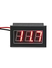 DROK® Voltaje voltmenter DC 4.5 150 V Digital Resistente al agua Tester 12 V 24 V 48 V 72 V voltios Batería Meter Automative coches eléctricos Gauges Carrito de golf E Bike bicicleta motocicleta 0.56" pequeñas LED Display, Rojo, 1