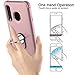 lovpec Compatible with Galaxy A20 Case, Ring Magnetic Holder Kickstand Shockproof Protective Phone Cover Case for Samsung Galaxy A50/for Galaxy A20/for Galaxy A30 (Pink)