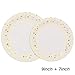 BAKHUK Gold Dot Disposable Wedding Paper Plates and Cups Set For 60, Gold Metallic Foil 60 Dinner Plates 60 Dessert Plates and 60 Cups for Bridal Baby Shower Wedding Birthday Party