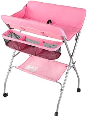 pink baby changing table