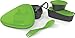 Light My Fire 6-Piece BPA-Free Lunch Kit with Plate, Bowl, Storage Boxes and Spork, Green
