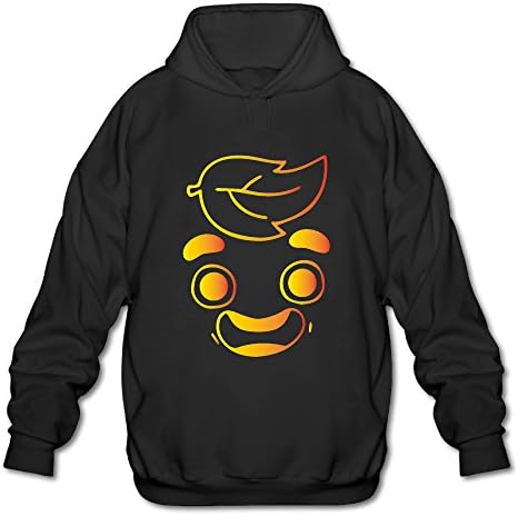 Men's &amp; Boy's Gold Guava Juice Face Sweater Hoody Black Large