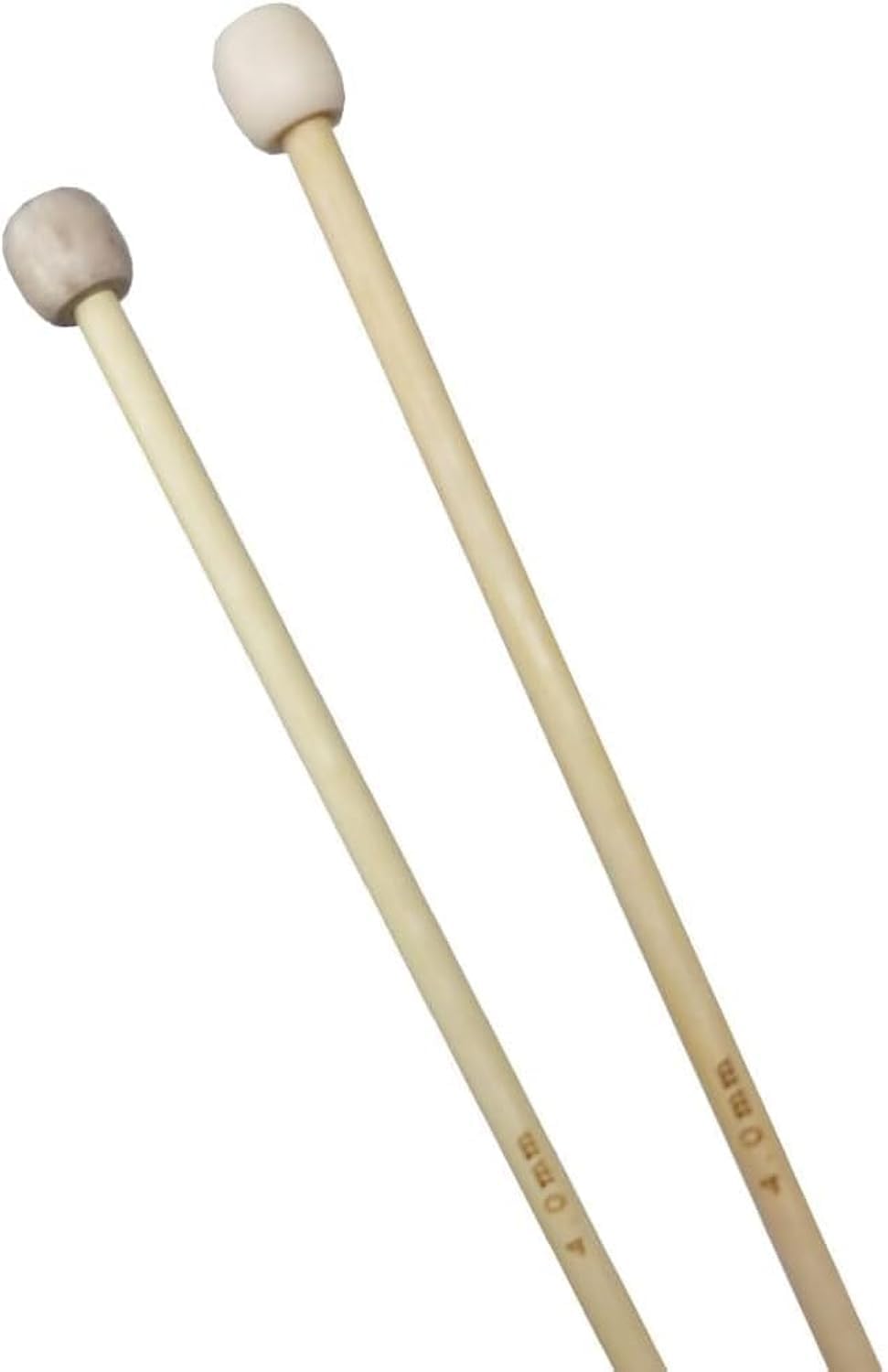 Bamboo Knitting Needles Pair, 35cm Long Single Point Knitting Needle Set 4mm - 25mm (4mm)