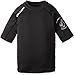 Volcom Big Boys Solid Short Sleeve Rashguard, Black, Large