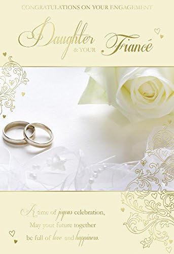Fille Fiance Carte Felicitations Sur Votre Bague De Fiancailles Et Rose Design Amazon Fr Cuisine Maison
