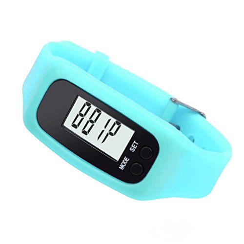 Sports Watch,FUNIC Digital LCD Pedometer Run Step Walking Distance Calorie Counter Watch (Sky Blue) - Thumbnail 2
