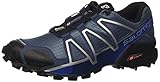 Salomon Men's Speedcross 4 Trail Runner, Slate Blue/Black/Blue Yonder, 8.5 D US