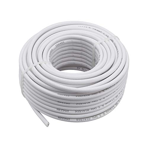 Bobinot de câble - Bobine de fils électrique - Câble électrique - Couronne de câble - Bobinot de 25 mètres de Cable Télé 17 Vatc - Blanc - 225341 Debflex
