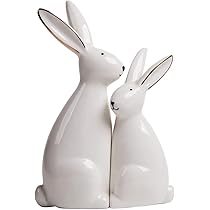 Amazon.com: HAUCOZE 2pcs Rabbit Statue Bunny Decor Geometric