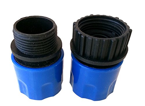 Topways® Electronix Expandable Garden HOSE MALE AND FEMALE Adaptors Connector Quick Connect Tap and Spray Appliance BLUE