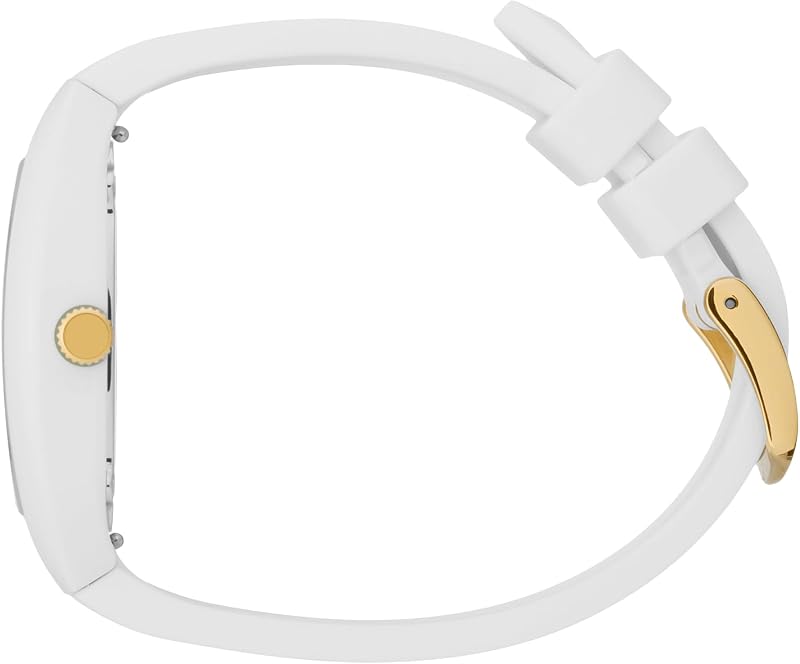 - Ice boliday Dome White Gold - Reloj Blanco Y Dorado para Mujer con Correa de Silicona - 024034 (Small)