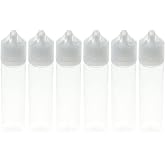 SHUATI 6Pcs 60ml Plastic Bottle, 2oz Empty Dropper Bottles, Transparent Squeezable PET Drop Bottle, Dispensing Container with Childproof Cap
