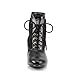 Dame-05 Ladies Size 7, Black Victorian Granny Boots Lace Accent