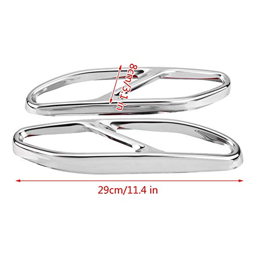 KIMISS 2Pcs Car Stainless Steel Silver Exhaust Tailpipe Cover Trim for Mercedes Benz S Class W222 2018 - Thumbnail 5