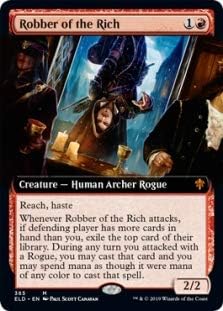 Amazon 英語版 エルドレインの王権 拡張アート版 Throne Of Eldraine Extended Art Frame Eld 義賊 Robber Of The Rich マジック ザ ギャザリング Mtg トレカ 通販